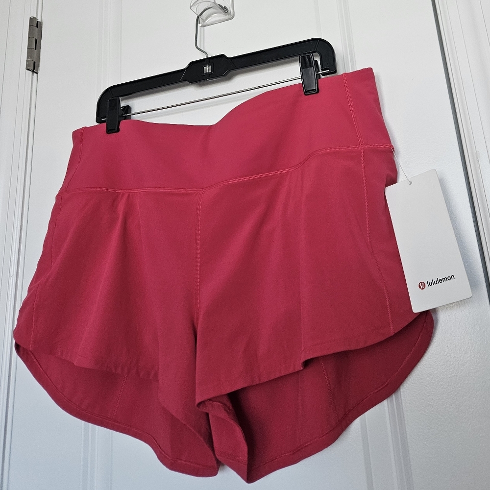 NWT Lululemon Speed Up Shorts HR 2.5" Lined CERI Cherry Mist Sz 14